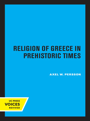 cover image of The Religion of Greece in Prehistoric Times